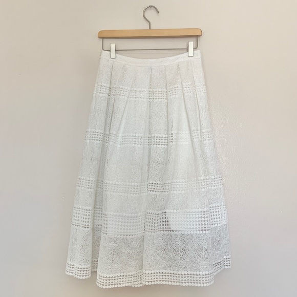 Hailee C White Embroidered Midi Skirt - Picture 4 of 7